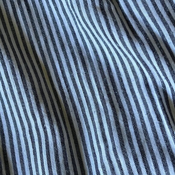 Striped Button Down Blouse, Size Medium - Picture 3 of 5